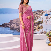 Lightweight silk blend saree design