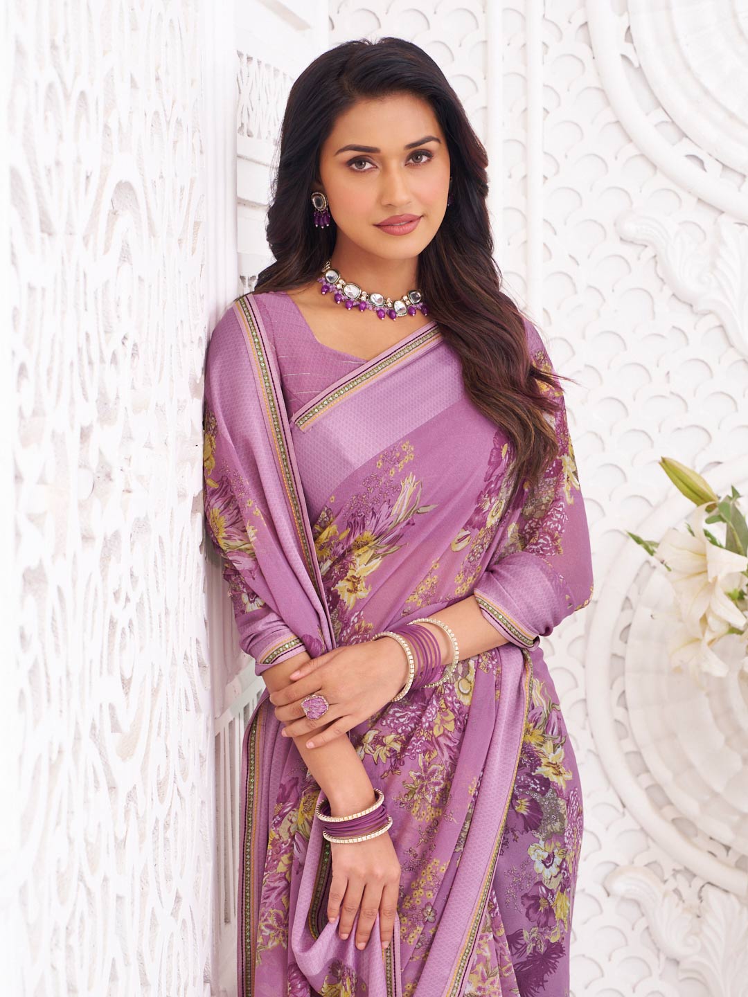 lightweight georgette saree for daily use
