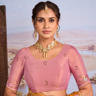 orange colour saree