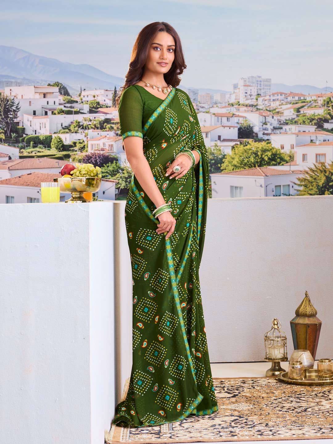 Stylish festive saree