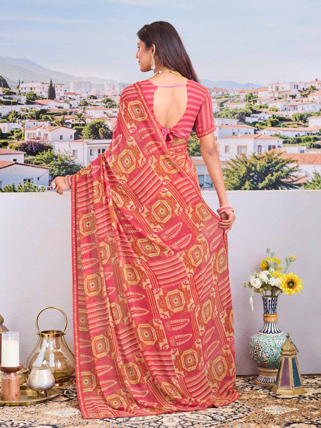 Shop pink saree online
