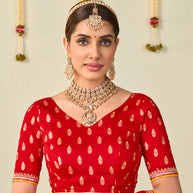 red colour saree