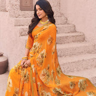 lightweight georgette saree drape