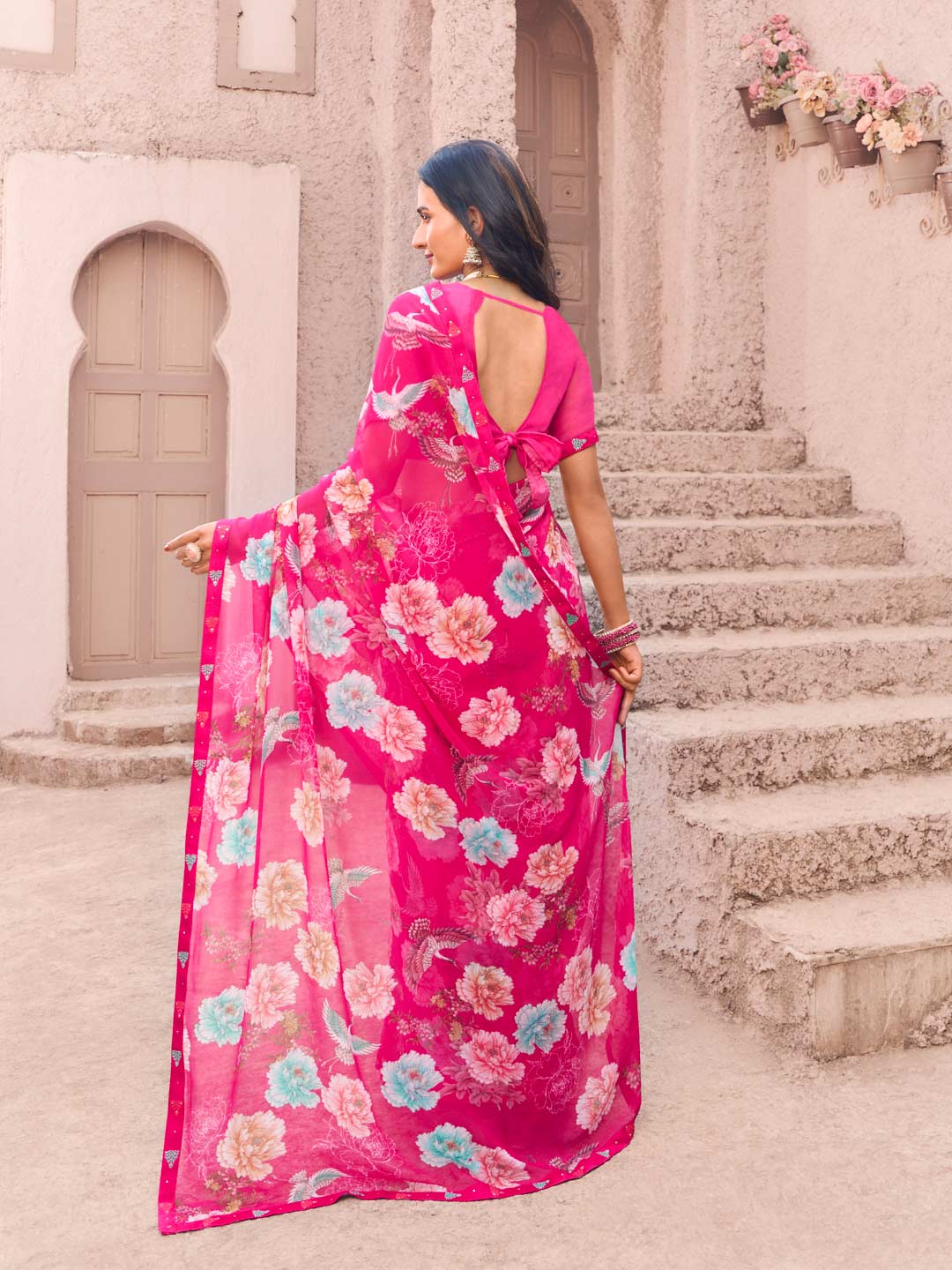 georgette saree for women online