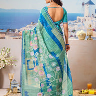 Shop blue saree online casual wear