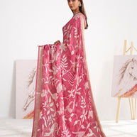 Laxmipati Murli Purple Chiffon Floral Saree