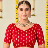 red georgette saree
