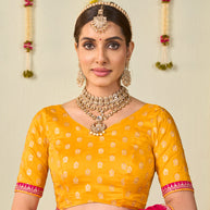 pink georgette saree