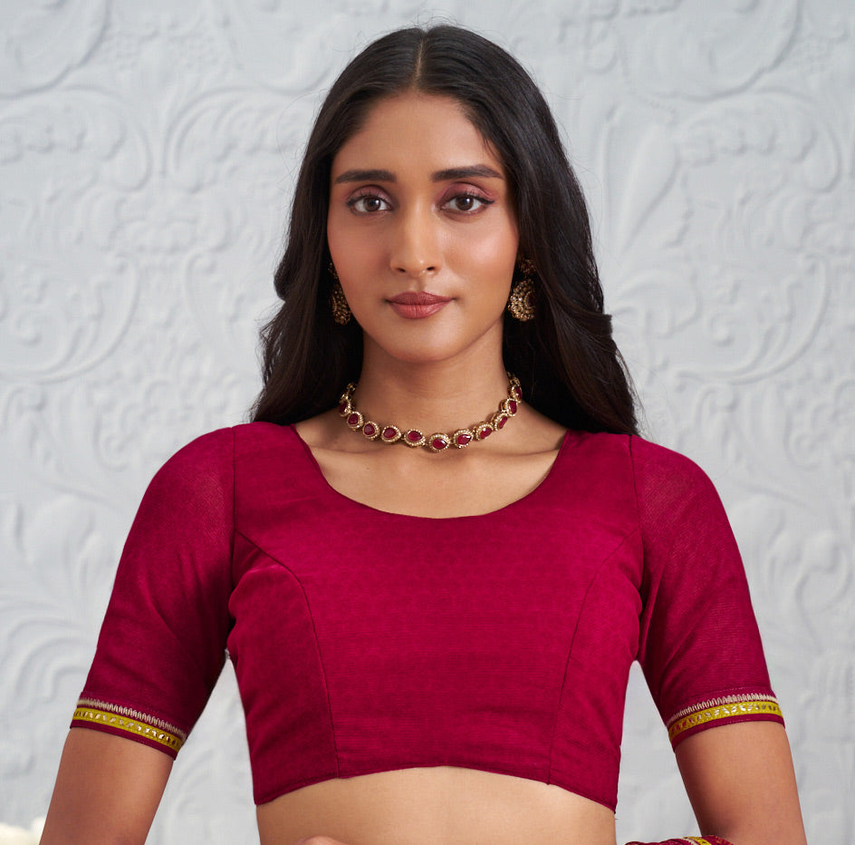 pink georgette saree