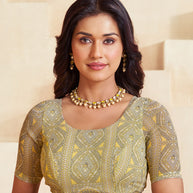 yellow saree