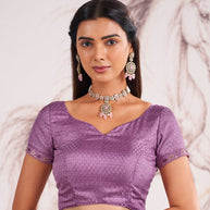 Laxmipati Murli Purple Georgette Floral Saree
