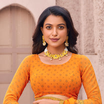 orange saree