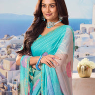 Stylish blue saree