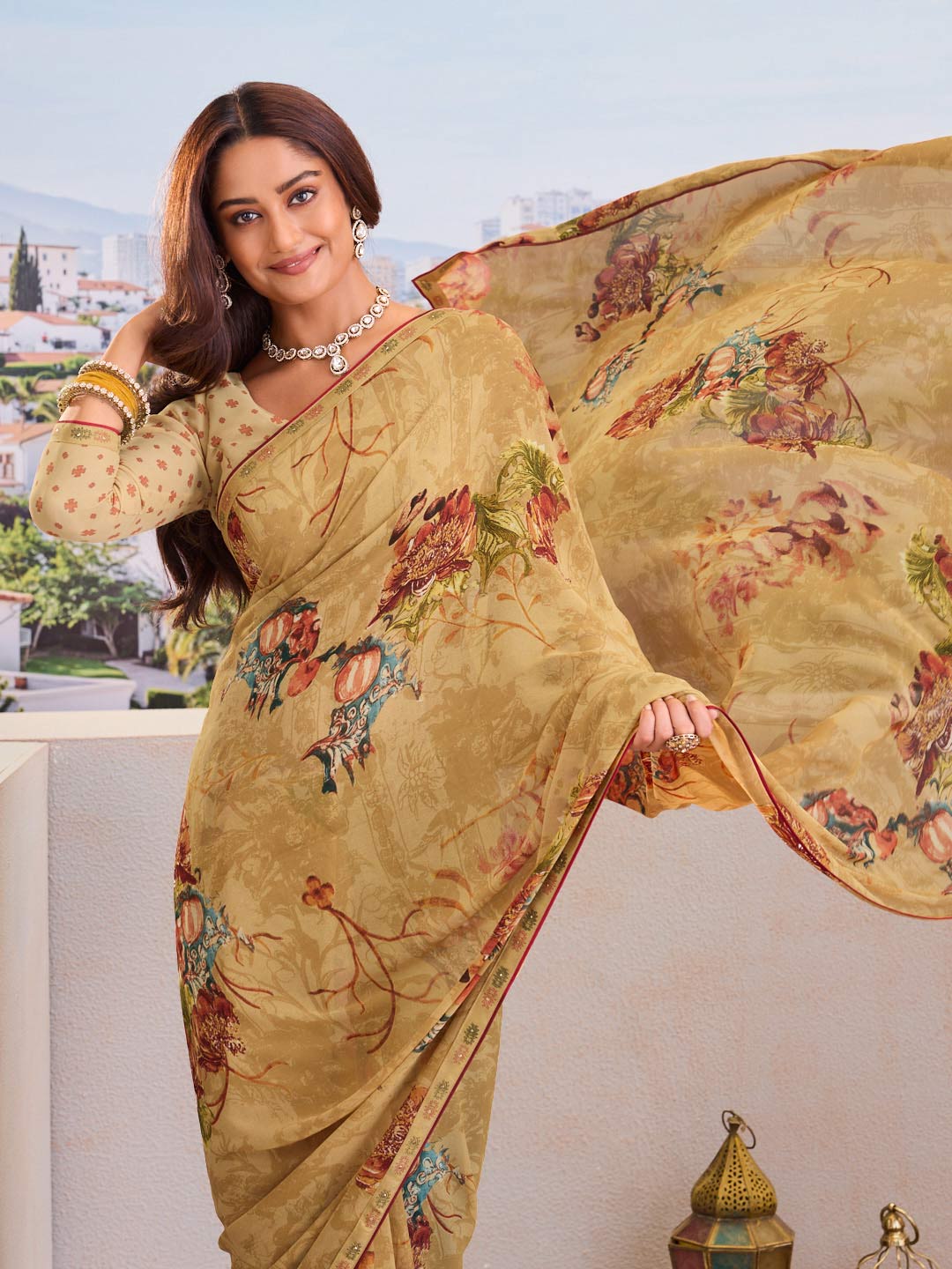 Stylish daily wear saree