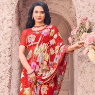 elegant georgette saree style