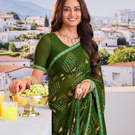 Lightweight bandhani saree
