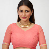 Laxmipati Bhaavana Orange Georgette Floral Printed Saree