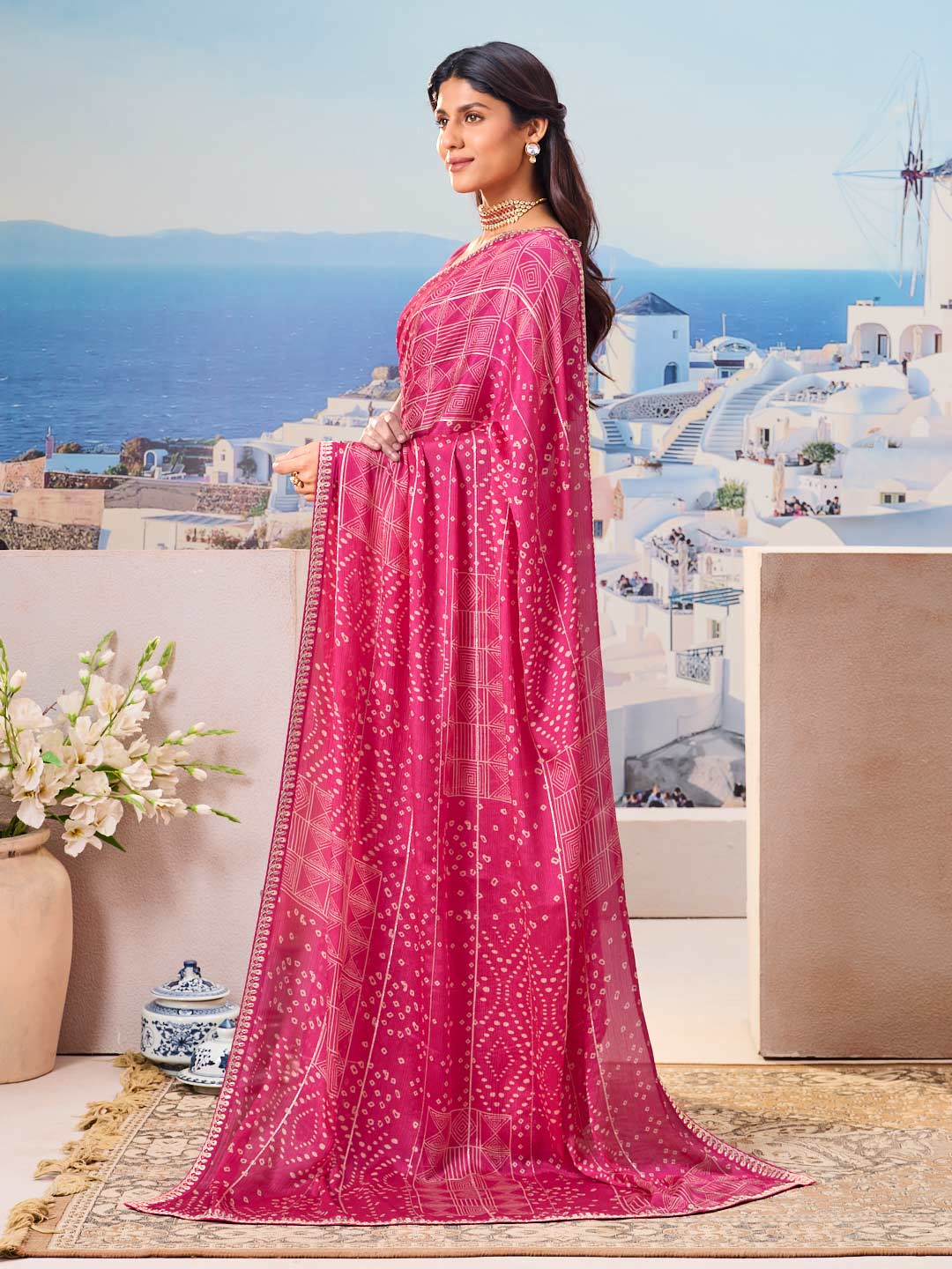 Traditional printed saree