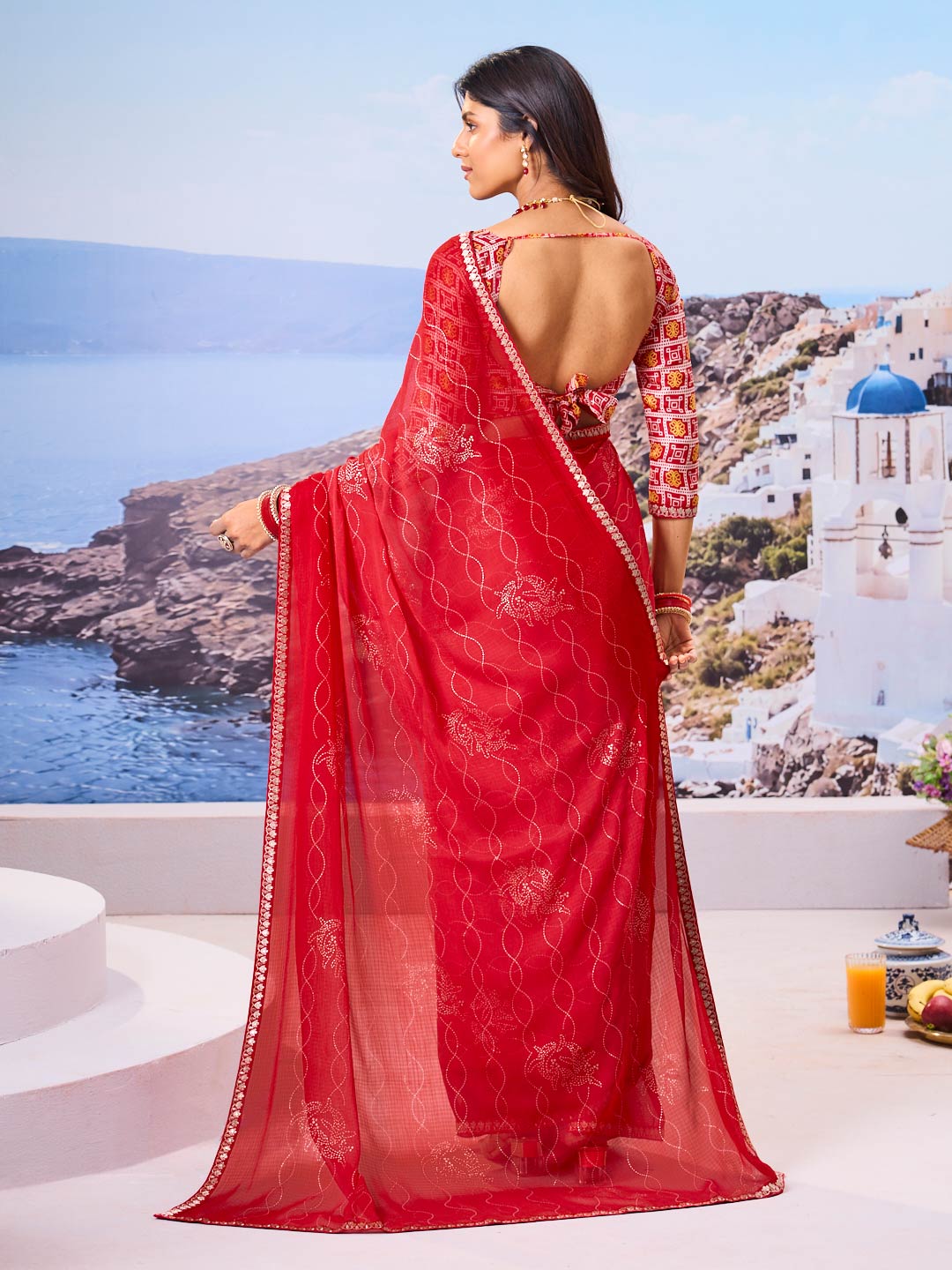 Buy red saree online
