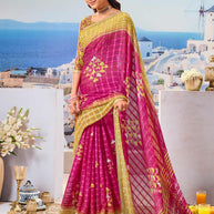 Modern printed saree