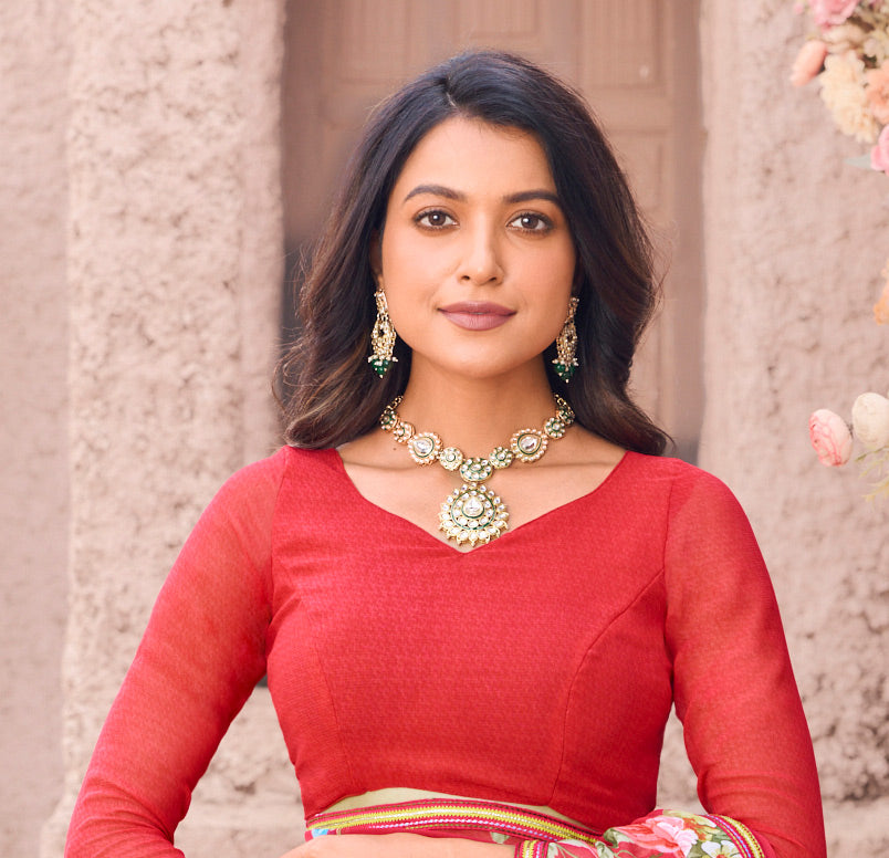pink saree