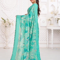 blue saree for summer wear