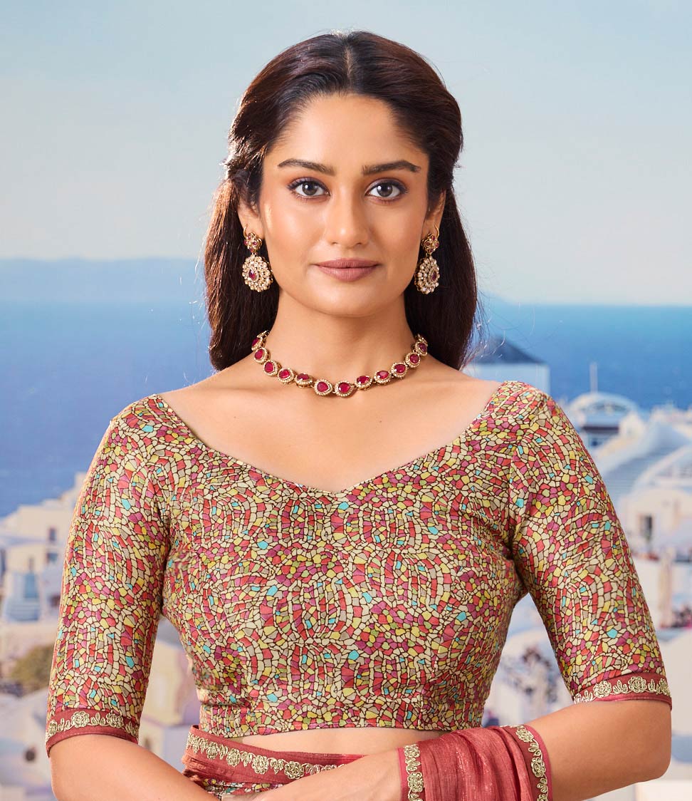 brown saree