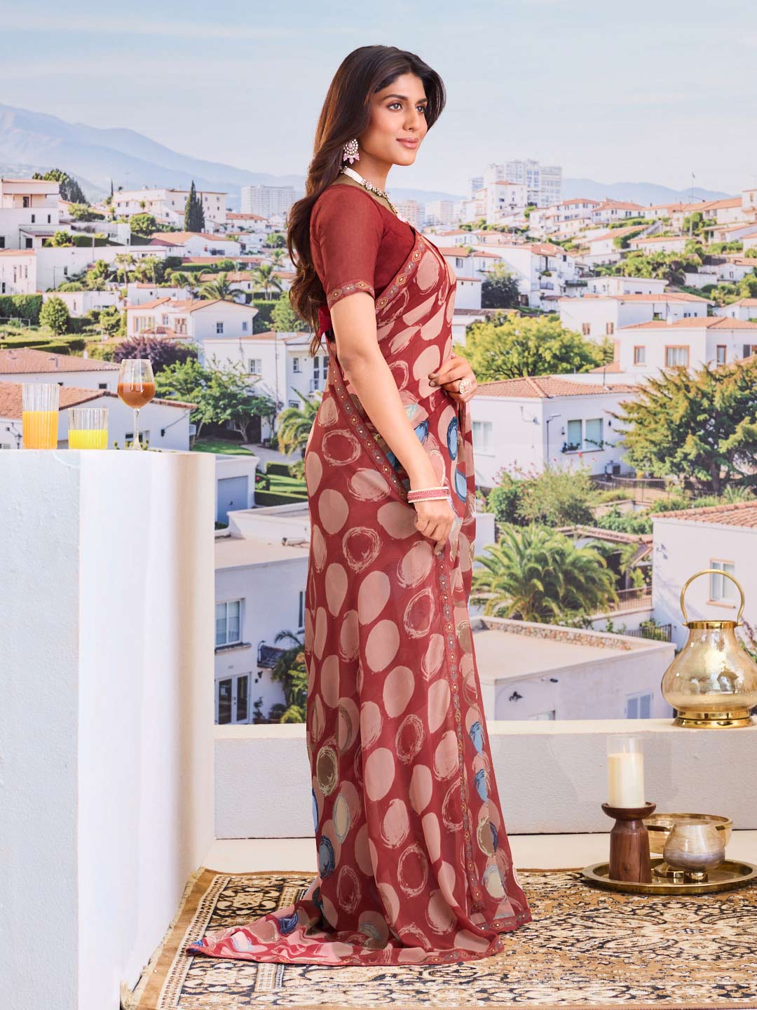 Lightweight festive saree