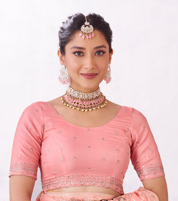 pink saree