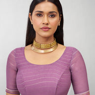 Laxmipati Bhaavana Purple Georgette Floral Printed Saree