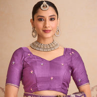 purple colour saree