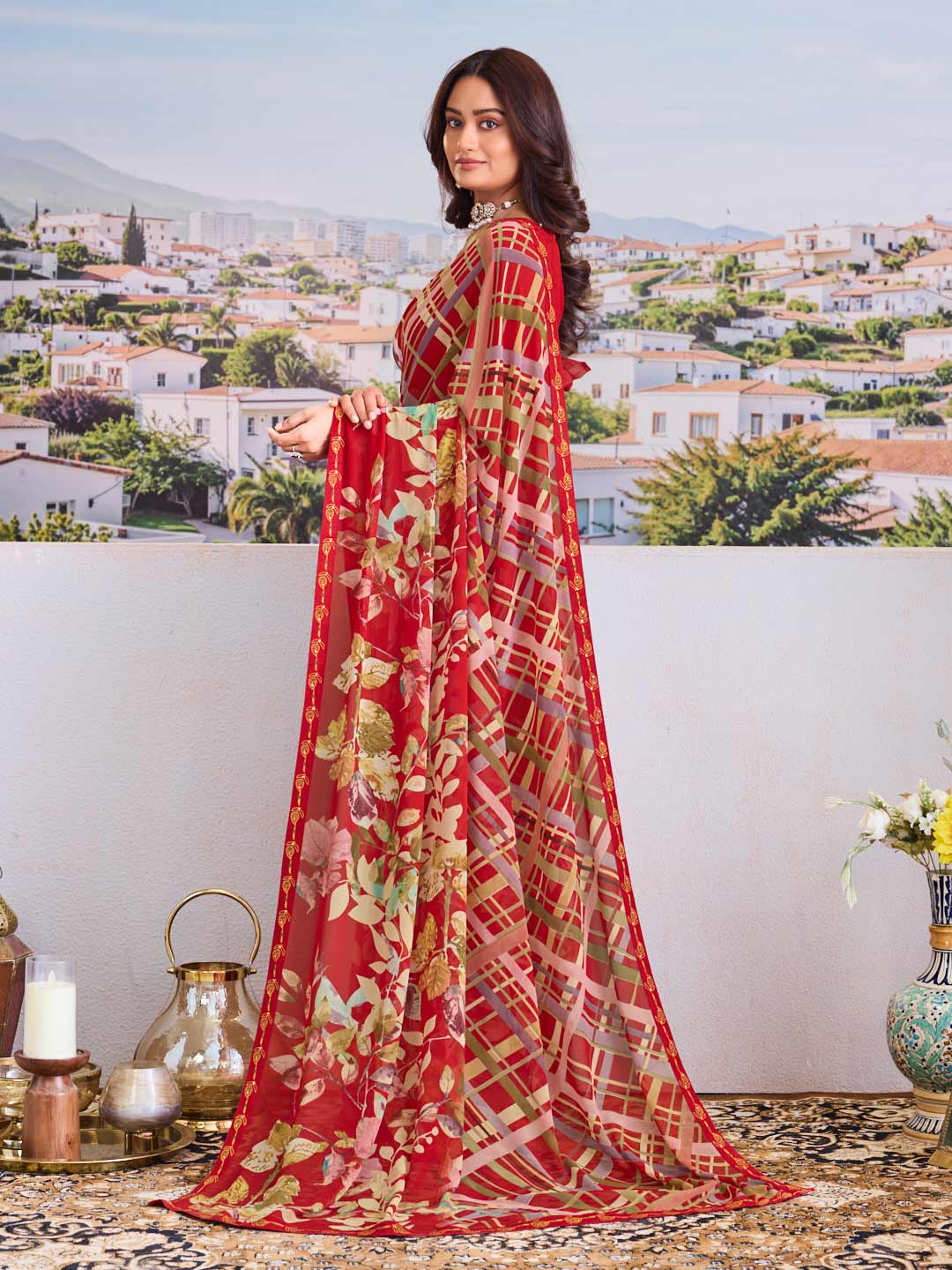 Trendy designer saree