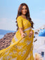 Stylish yellow saree design
