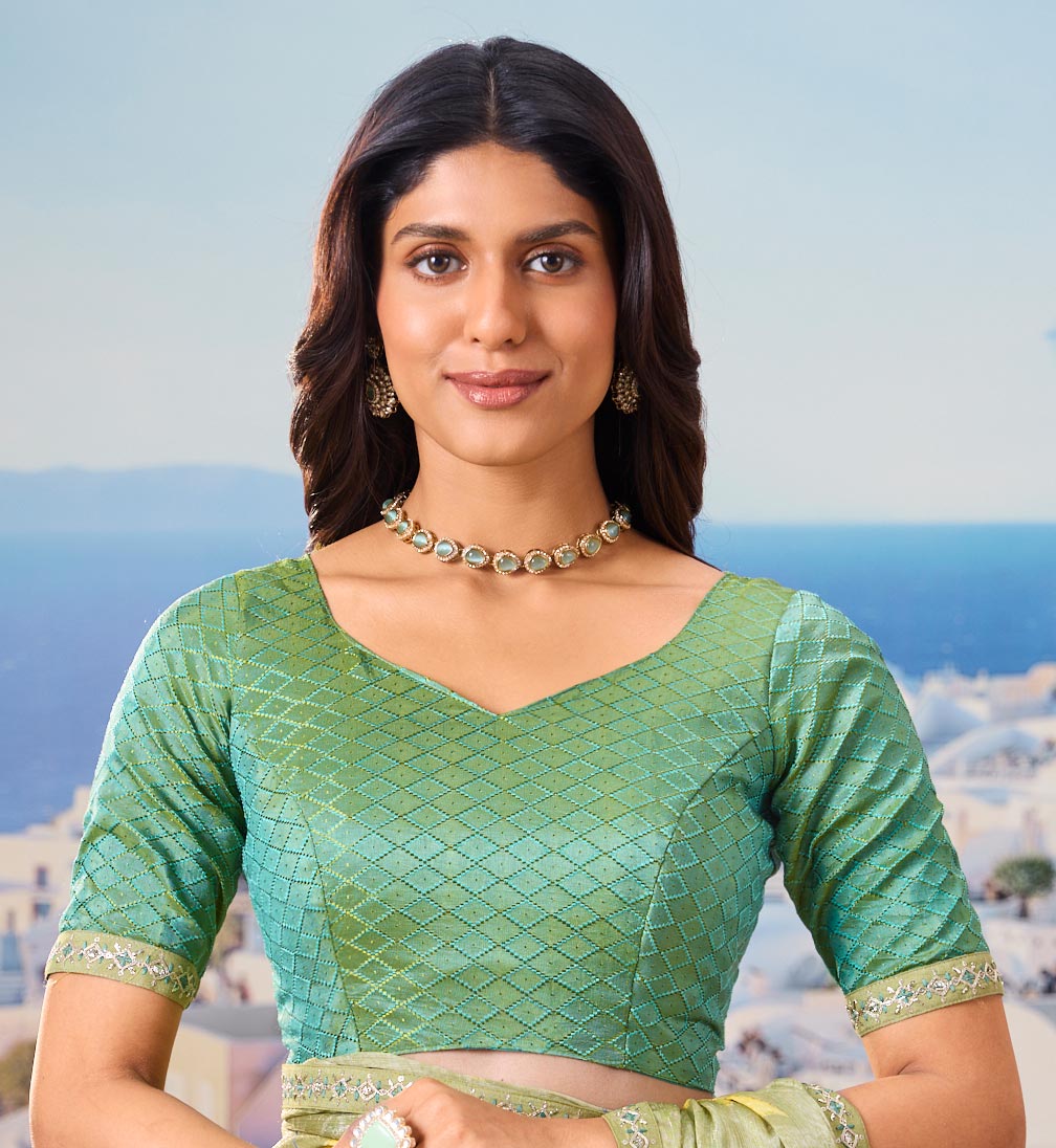 green saree