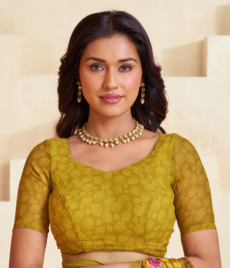 yellow saree