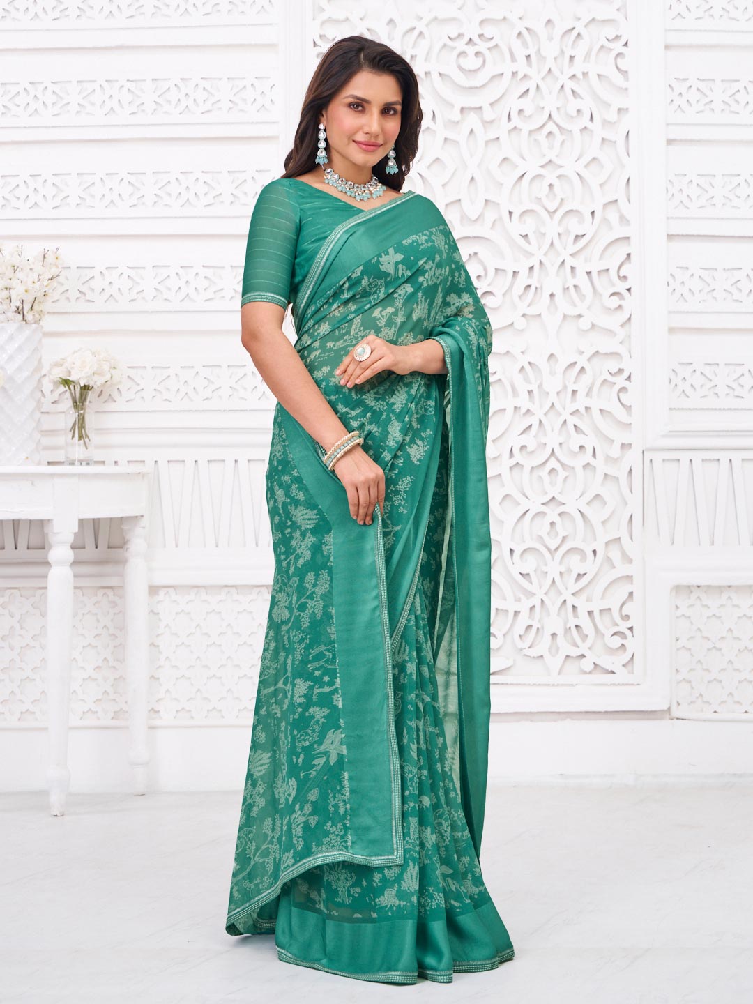 lightweight summer saree outfit