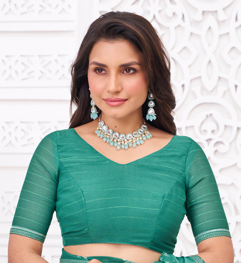 green saree
