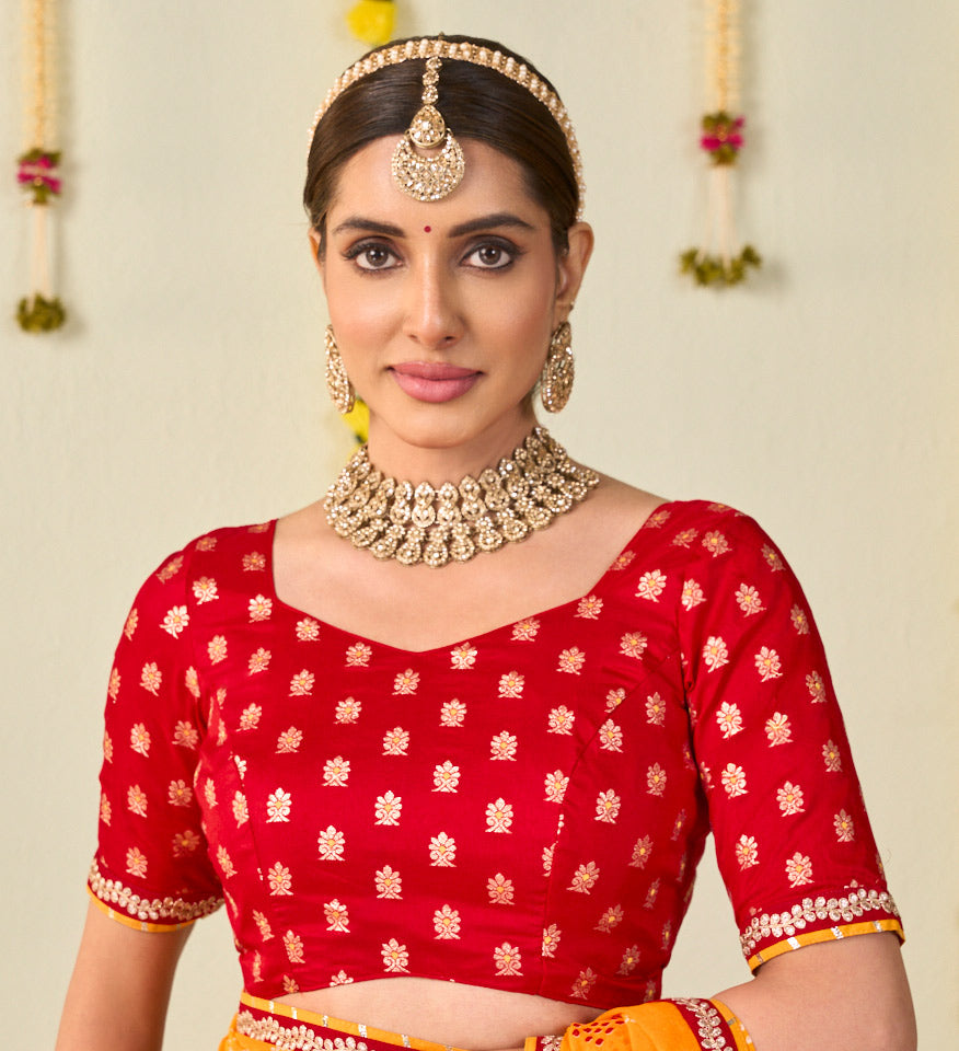 orange colour saree