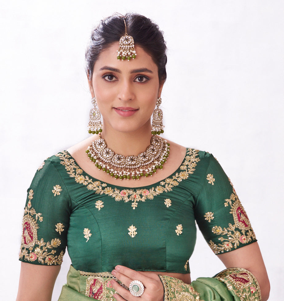 green saree