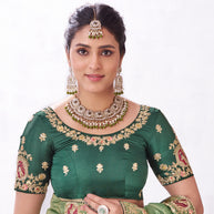 green saree