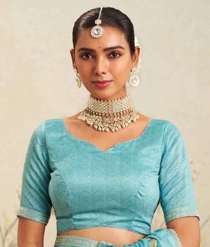blue colour saree