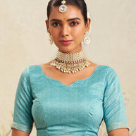 blue colour saree