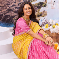 Lightweight chiffon saree drape
