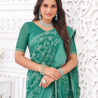 green saree for daily wear