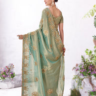 embroidered saree