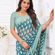 lightweight georgette saree outfit