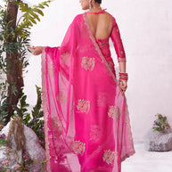 Pink luxury saree
