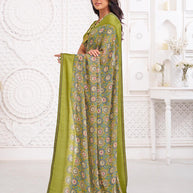 green saree for summer wear