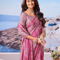 Stylish floral saree