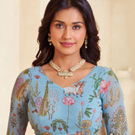 blue saree